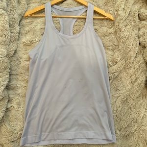 Lululemon swiftly tech racerback tank top size 8. Periwinkle color